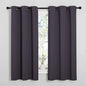 NICETOWN Greyish Purple Blackout Curtains 45 inches Length for Kitchen, 2 Panels, 29" Wide, Thermal Insulated Decoration Drapes for Small Window