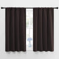 NICETOWN Blackout Curtain Panels 45 inches Long - Noise Reducing Thermal Insulated Solid Rod Pocket Window Drapes/Draperies for Kids Room (Toffee Brown, 1 Pair, 42 inches by 45 Inch)