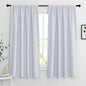RYB HOME Extra Wide Curtains for Bedroom Living Room 63 inches Long, Thermal Insulated Privacy Drapes for Nursery Home Theater Dining Room, Width 62 by Length 63, Greyish White, 2 Panels