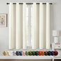 MIULEE Cream Blackout Curtains for Bedroom Living Room 54 Inches Long 2 Panels, Thermal Insulated Room Darkening Drapes Solid Grommet Noise Reduction Light Blocking Window Treatments 40x54 Inch