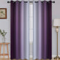 SimpleHome Ombre Room Darkening Curtains for Bedroom, Gradient Purple to Grey White Light Blocking Thermal Insulated Grommet Window Curtains/Drapes for Living Room,2 Panels, 52x84 inches Length