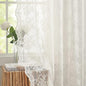 YJ YANJUN Vintage Lace Curtains 72 Inches Long- Antique Flowers Ivory Sheer Curtain Panels for Living Room Bedroom French Door, Light Filtering Drapes, 2 Panels 52W x 72L Cream