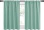NICETOWN 2 Panels Blackout Curtains, Rod Pocket Thermal Insulated Drapes for Kitchen, Heavy Duty Small Window Treatment for Dorm Room, Studio Apartment, Basement (Aqua, W42 x L30)