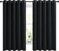 NICETOWN Blackout Curtains Panels for Bedroom, 2 Panels, 66 x 60 Inch, Black, 3 Pass Microfiber Noise Reducing Thermal Insulated Solid Ring Top Blackout Window Drapes