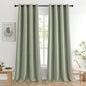 MIULEE Blackout Curtains 96 Inches Long for Bedroom Living Room Thermal Insulated Room Darkening Grommet Top Solid Light Blocking Drapery Set of 2 Window Panels Sage Green