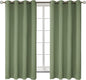 BGment Room Darkening Curtains 63 Inches Long - Grommet Thermal Insulated Drapes Window Treatment Curtains for Bedroom, 2 Panels, 52 x 63 Inch, Grass Green