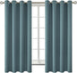 BGment Room Darkening Curtains 63 Inches Long - Grommet Thermal Insulated Drapes Window Treatment Curtains for Bedroom, 2 Panels, 52 x 63 Inch, Stone Blue