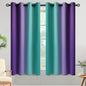 Yakamok Ombre Teal and Purple Curtains for Bedroom, Gradient Room Darkening Curtains, Grommet Thermal Insulated Light Blocking Window Drapes/Curtain for Living Room,52 x 63 Inch,2 Panels