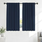 PONY DANCE Navy Blackout Curtains - Rod Pocket Curtain Panels Thermal Insulated Window Coverings Light Block for Kids' Room, 42 Wide by 54 inches Long, Navy Blue, 2 PCs