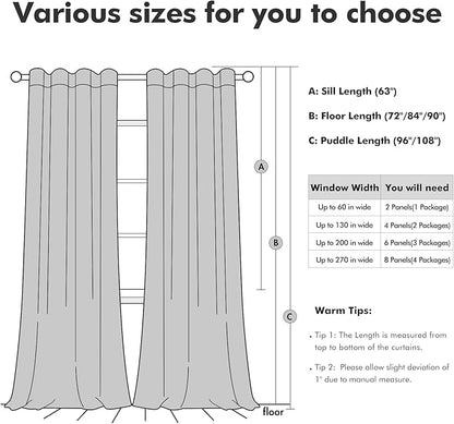 MIULEE Velvet Curtains 90 inches 2 Panels - Luxury Room Darkening Curtains for Bedroom Living Room Thermal Insulated Super Soft Window Drapes Rod Pocket & Back Tab, Olive Green, W 52 x L 90 inch