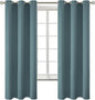BGment Room Darkening Curtains 63 Inches Long - Grommet Thermal Insulated Drapes Window Treatment Curtains for Bedroom, 2 Panels, 42 x 63 Inch, Stone Blue