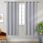 BGment Room Darkening Curtains for Bedroom - Grommet Thermal Insulated Window Treatments Light Blocking Curtains for Living Room, Each 55 x 69 Inch, Light Grey
