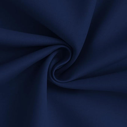 Yakamok 100% Blackout Curtain Panels 63 inches Cold and Light Blocking Drapes for Nursery, 2 Thick Layers Thermal Insulated Draperies (2 Pieces, 50 Wide Each Panel, Navy Blue/White Backing)