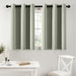 MIULEE Short Curtains for Windows - Sage Green Blackout Half Window Curtains Thermal Insulated Privacy Drapes for Kitchen Bedroom Bathroom Grommet Top Small Basement Tiers W40 x L36 Inch 2 Panels