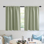 RYB HOME Blackout Privacy Bathroom Window Curtains, Short Thermal Insulated Heat Blocking Privacy Rod Pocket Half Window Curtain Tiers for Nursery Bedroom, Width 42 by Length 30, Sage Green, 2 Panels