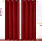 LEMOMO Blackout Curtains 52 x 120 Inch Long Red Curtains Set of 2 Panels Room Darkening Curtains for Bedroom and Living Room