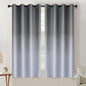 SimpleHome Ombre Room Darkening Curtains 63 inch Long for Bedroom,Gradient Grey White to Gray Light Blocking Thermal Insulated Grommet Curtains Window Drapes for Living Room,2 Panels, 52x63 inches