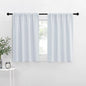 NICETOWN Greyish White Window Curtain Panels - Thermal Insulated Rod Pocket Room Darkening Curtain Sets for Bedroom (Platinum - Greyish White, 2 Panels, 34 by 30)