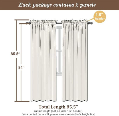 Chyhomenyc Gold Sheer Curtains 84 Inches Long 2 Panels, Light Filtering Gold Curtains for Living Room, Soft Gentle Voile Rod Pocket Bedroom Window Drapes, 59Wx84L Inch, 2PCS