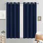 Yakamok Blackout Curtains Room Darkening Thermal Insulated Grommet top Window Curtains for Living Room, 52 x 54 inch, Navy Blue, 2 Panels