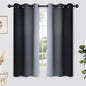 Yakamok Light Blocking Ombre Curtains, Greyish White and Black Gradient Color Curtains, Room Darkening Grommet Window Drapes for Bedroom(Black, 42x63 Inch, 2 Panels)