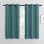NICETOWN Short Kitchen Blackout Curtains, Thermal Insulated Solid Grommet Blackout Curtains/Drapes/Panels for Dining Room (Sea Teal, 1 Pair, 42 by 50-Inch)