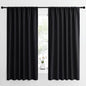 NICETOWN Halloween Black Blackout Curtain Blinds - Solid Thermal Insulated Window Treatment Blackout Drapes for Bedroom (2 Panels, 62 inches Wide by 63 inches Long)