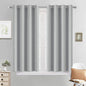 Yakamok Blackout Curtains Room Darkening Thermal Insulated with Grommet Window Drapes for Bedroom, 52 x 45 inch,Light Grey, 2 Panels