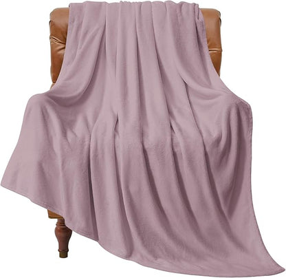 BEDELITE Fleece Blanket Twin Size Dusky Violet Throw Blankets for Couch & Bed, Luxury Plush Cozy Fuzzy Blanket 60x80 inches, Super Soft Warm Lightweight Throw Blanket for Travel Camping