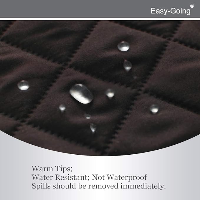 Easy-Going Reversible Oversized Couch Cover for 3 Cushion Couch Sofa Cover for Dogs Water Resistant Furniture Protector Cover with Foam Sticks for Pet (Oversized Sofa, Chocolate/Beige)