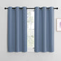 NICETOWN Kitchen Curtains Small Window Curtains & Drapes, Thermal Insulated Solid Grommet Panels for Cupboard, Loft, Cafe, Dining Room (Stone Blue, 42" W x 40" L, 2PCs)