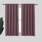NICETOWN Thermal Insulated Curtains Blackout Draperies, Window Treatment Solid Grommet Room Darkening Drape Panels for Bedroom (Dry Rose, Set of 2, 70 by 63 inches Long)