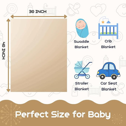 Sherpa Fleece Baby Blanket, Ultra Soft Fluffy Premium Baby Blankets for Boys Girls, Cozy Infant Toddler Newborn Receiving Blankets for Crib Stroller 30”×40” (Khaki)
