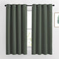 NICETOWN Bedroom Curtains 63 inch Length 2 Panels - Grommet Top Blackout Room Darkening Sound Reduction Privacy Thermal Drapes for Flat/Laundry, Dark Mallard, W52 x L63