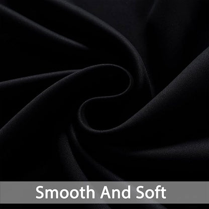 Yakamok Blackout Room Darkening Curtain Panel - Window Treatment Panel for Home Theater, Noise Reducing Drape/Drapery, 52 inches Wide by 84 inches Long, 1 Piece, Black