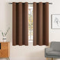 MIULEE Blackout Curtains for Bedroom Living Room Thermal Insulated Room Darkening Mocha Grommet Top Solid Light Blocking Drapery Set of 2 Window Panels 42 x 63 Inches, Cappuccino Brown