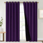 NICETOWN Royal Purple Full Shade Curtain Panels, 62 x 84 inch, Pair of Energy Smart & Noise Blocking Out Blackout Drapes for Dining Room Window, Thermal Insulated Guest Room Lined Window Dressing