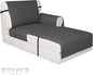 Easy-Going Reversible Chaise Lounge Couch Cover Water Resistant Sofa Cover Sectional L Shaped Sofa Slipcover with Adjustable Straps Furniture Protector for Dogs (115X34 in, Dark Gray/Dark Gray)