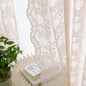 YJ YANJUN Vintage Lace Curtains 72 inchLength Romantic Flowers Sheer Pink Lacy Curtains for Girls Bedroom Living Room Rod Pocket Light Filtering 52 x 72 Inch Dusty Pink