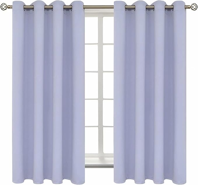 BGment Room Darkening Curtains 63 Inches Long - Grommet Thermal Insulated Drapes Window Treatment Curtains for Bedroom, 2 Panels, 52 x 63 Inch, Lavander