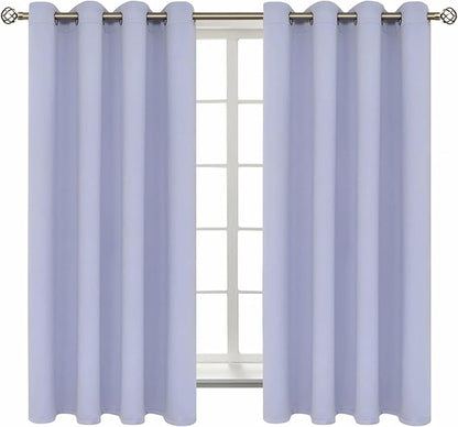 BGment Room Darkening Curtains 63 Inches Long - Grommet Thermal Insulated Drapes Window Treatment Curtains for Bedroom, 2 Panels, 52 x 63 Inch, Lavander