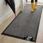 GORILLA GRIP 100% Waterproof All-Season WeatherMAX Doormat, 72x24, US Designed Natural Rubber, Stain and Fade Resistant, Low Profile Indoor Outdoor Door Mats, Easy Clean Patio Mat, Gray Diamond