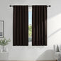 PONY DANCE Blackout Curtain Drapes - Window Treatments Curtains Back Tab Thermal Insulated Draperies Set Light Block Home Decor, 52 Inches Wide by 72 Drop, Black, 1 Pair