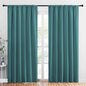 NICETOWN Living Room Curtains, Window Curtain Panels, Thermal Insulated Solid Rod Pocket Blackout Draperies/Drapes (Sea Teal, One Pair, 70 by 84-inch)