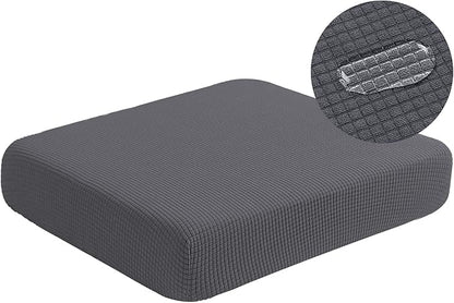 Water Repellent Sofa Cushion Slipcovers, Stretch Sofa Seat Cushion Cover, Furniture Protector Slipcovers RV Seat Cover for Living Room (Loveseat Cushion, Gray)