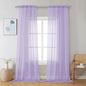 Chyhomenyc Lilac Sheer Curtains 120 Inches Long - Light Filtering Voile Extra Long Panel Drapes for Floor to Ceiling Window, Elegant Soft Living Room Curtains, Each 42Wx120L Inch, 10FT, 2 Panels