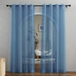 NICETOWN Voile Sheer Stone Blue Curtains 84 Inches Long, Grommet Airy & Lightweight Window Treatment Translucent Elegant Drapes for Living Room/Bedroom, W54 x L84, 2 Panels