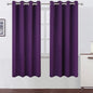 LEMOMO Purple Thermal Blackout Curtains/52 x 72 Inch/Set of 2 Panels Room Darkening Curtains for Bedroom