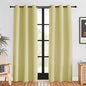 NICETOWN Blackout Window Curtains 80 inch Long, 2 Panels, 34 inch, Paler Yellow, Grommet Top Room Darkening Thermal Insulated Solid Vertical Drapes for Bedroom/Kid Room