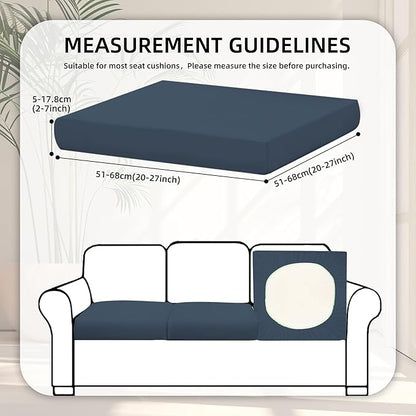 8Pcs Stretch Patio Cushion Covers,Outdoor Couch Covers Replacement,Outdoor Couch & Sofa Slipcovers,for Patio Furniture Cushion Covers,Washable Reusable Furniture Protector (Grey Blue,Cover Only)